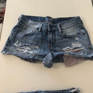 Stars and stripe jean shorts